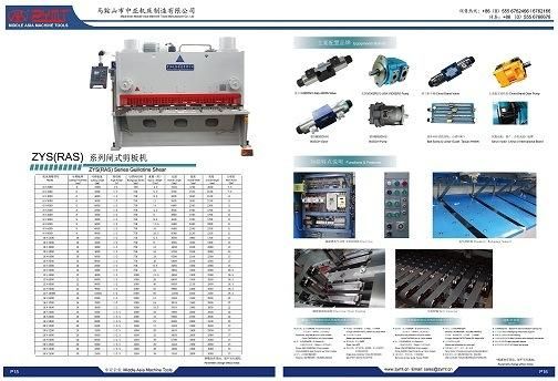 Hydraulic Guillotine/CNC Cutting Machine/Hydraulic Cutting Machine/Stainless Steel Plate Cutting Machine