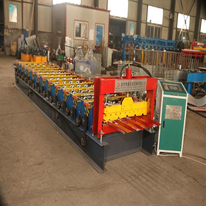 Trapezoidal Roof Tile Steel Sheet Roll Forming Making Machine