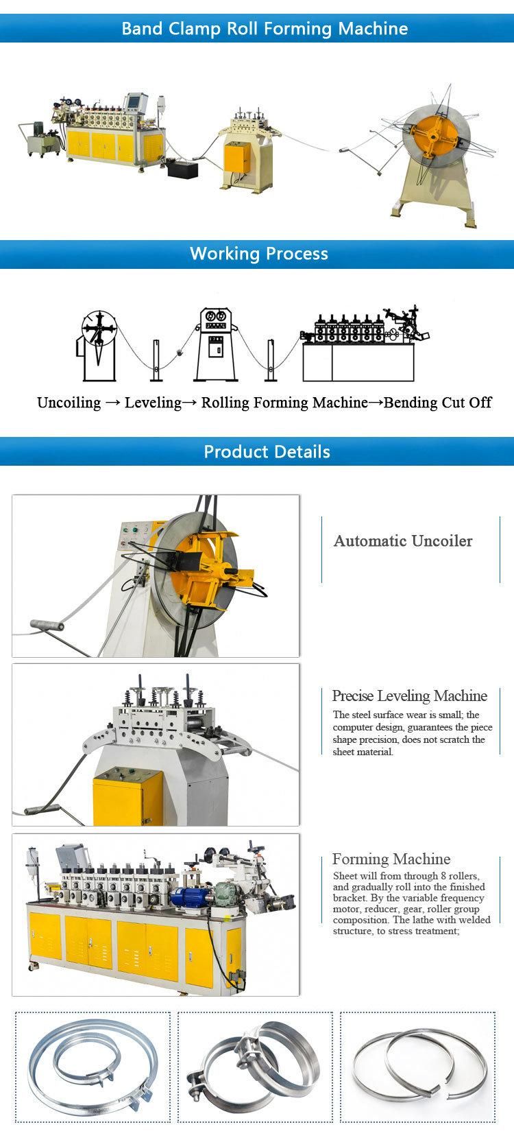 High Efficiency Stainless Steel Band Clamp Roll Making Forming Machine