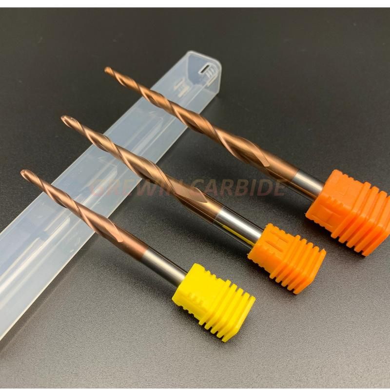 Gw Carbide - 2 Flutes Tapper Ball Nose End Mill for Wood/Solid Carbide Tapper Bits with High Quality