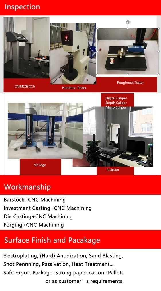 ISO 9001 China Manufacturer OEM CNC Machining Part of Sapre Parts