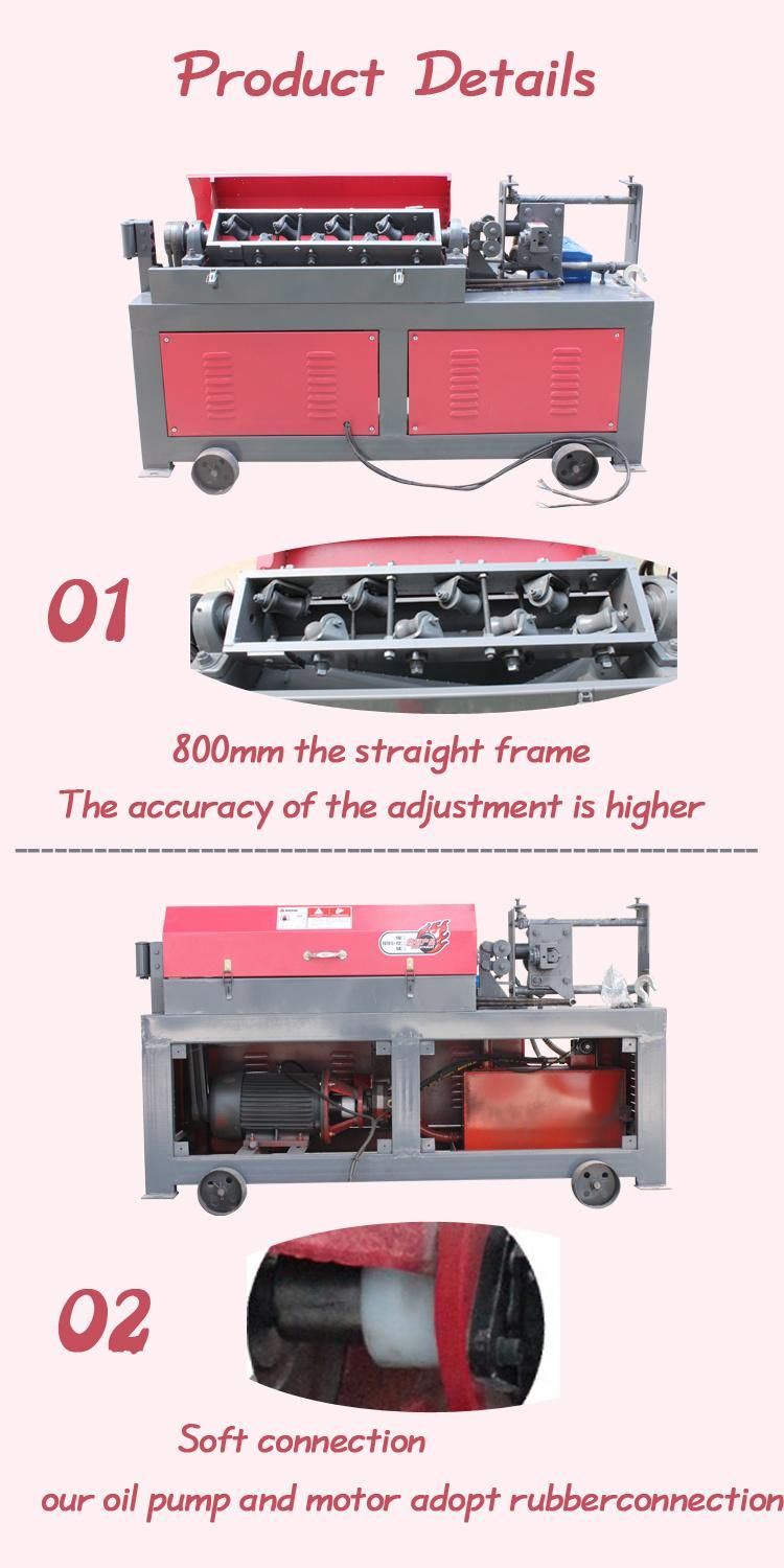 Factory Price 9kw Pure Copper Motor 4-12mm Steel Wire Straightening and Cutting Machine