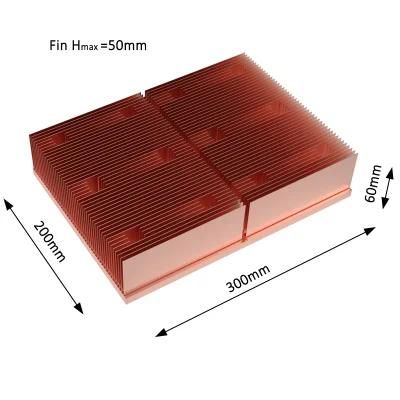 High Power Copper Skived Fin Heat Sink