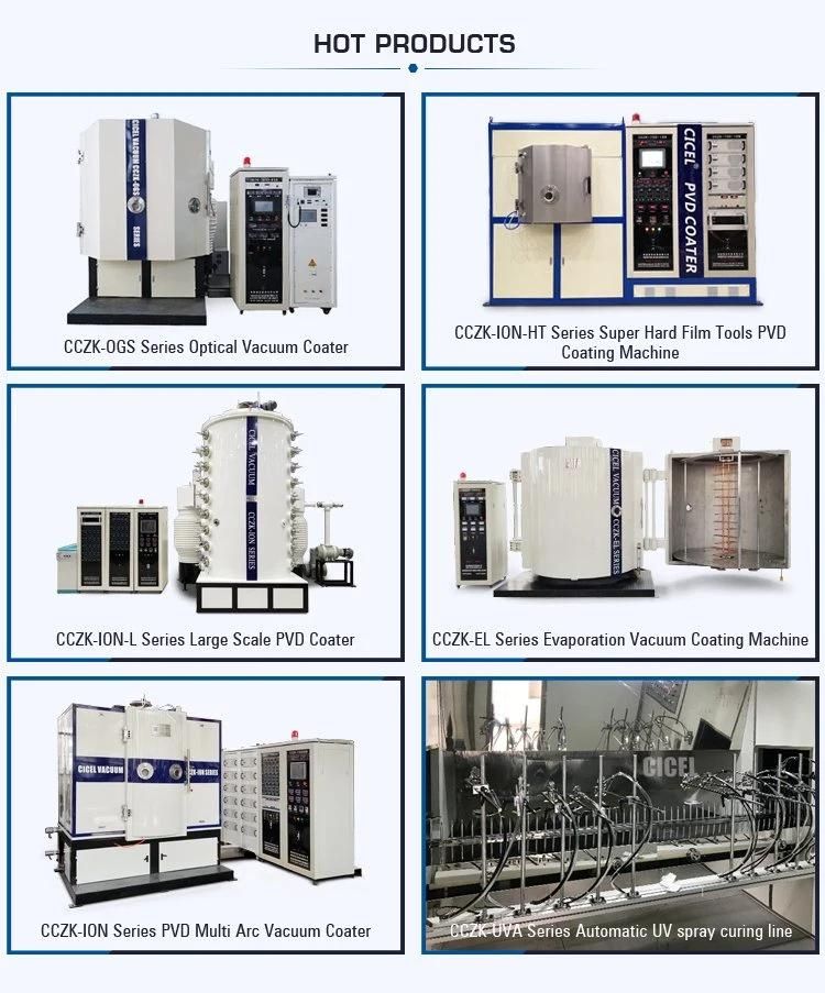 Cicel Vacuum UV Line Vacuum Metallizer/Automatic UV Spray Curing Line