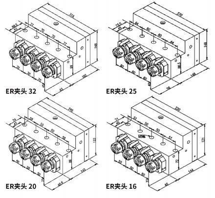 Push Forward/Back Non-Standard 173e Clamping Collets Chuck Lathe with Hexagonal/Circle/Square Hole Optional