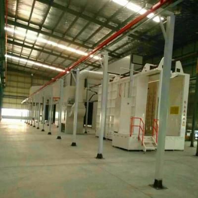 China New Steel Electrostatic Auto Powder Coating Spray Booth for Racking &amp; Shelf