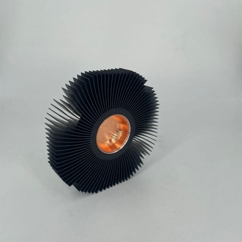 30*30*15 Heat Sink CNC Aluminum Extrusion Sun Flower Plug Copper