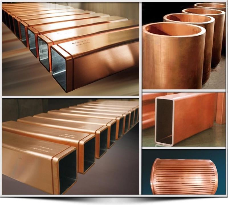 Square/ Rectangular/ H Shape Copper Mould Tube for CCM Crystallizers