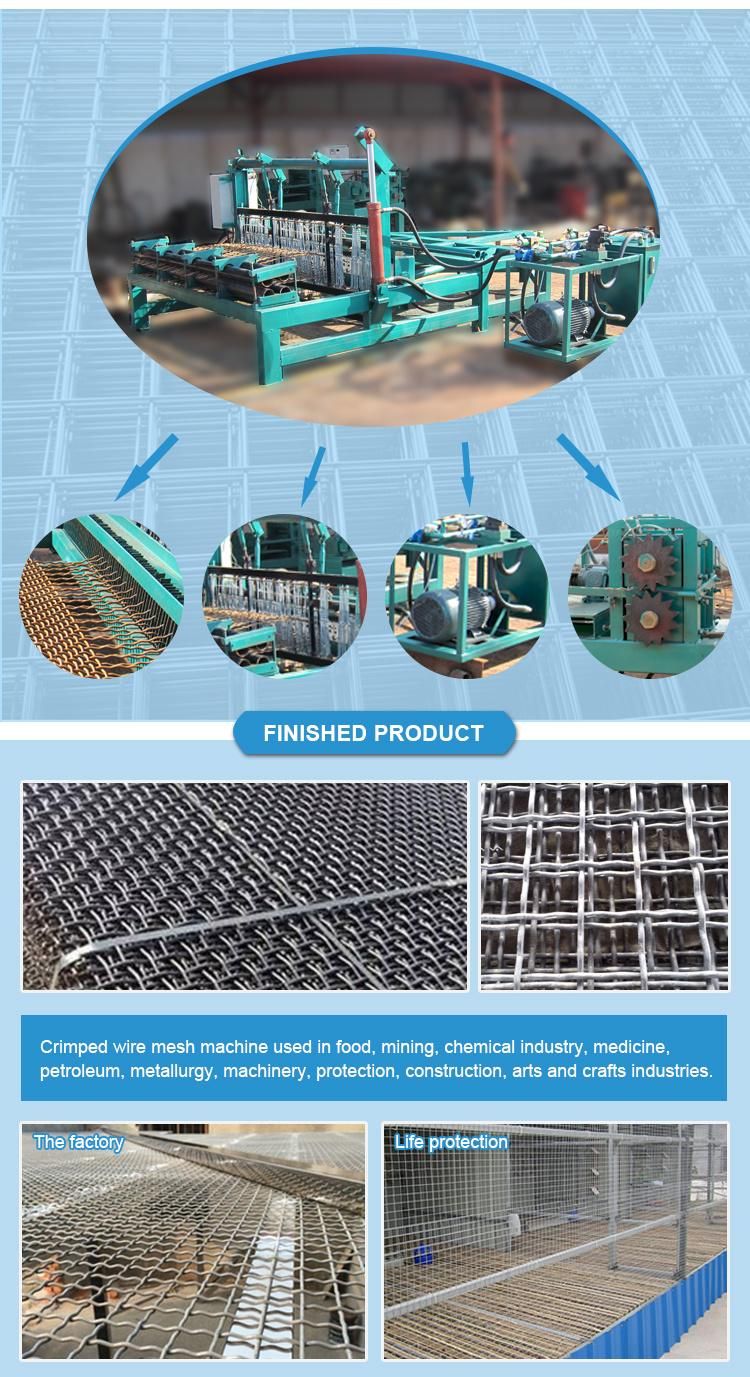 Automatic 2-6mm Crimped Wire Mesh Weaving Machine