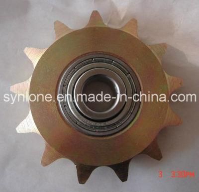 Sprocket Wheel with Bearing, Colored Zinc Plated