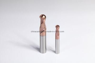 HRC55 Micro Grain Carbide Ball Nose End Mills for Cutting Steel Cast Iron Alloy Steel
