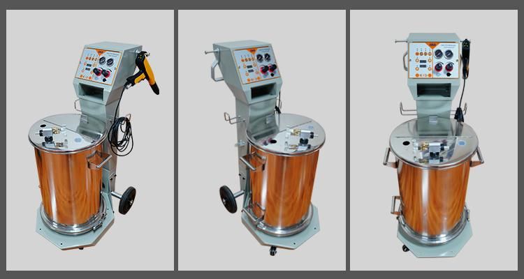 Manual Powder Painting Machine with 55L Fluidizing Hopper