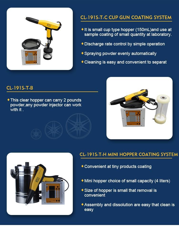 Industrial Manual / Automatic Electrostatic Powder Coating Paint Spray Gun for for Metal