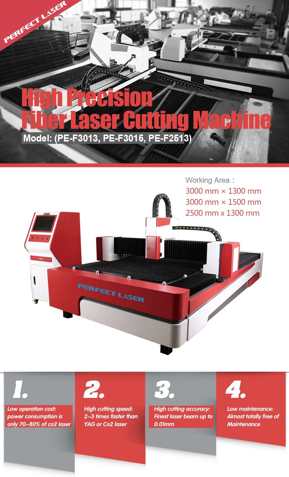 PE-F500-2513 500W 1325 1-3mm Metal Sheet CNC Fiber Optic Laser Cutter Machine
