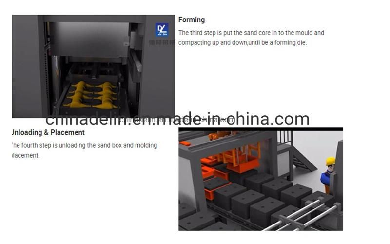 Sand Flaskless Automatic Molding Machine Foundry Plant Used Casting Line for Brake Pads Manhole Cover Cast Iron Making