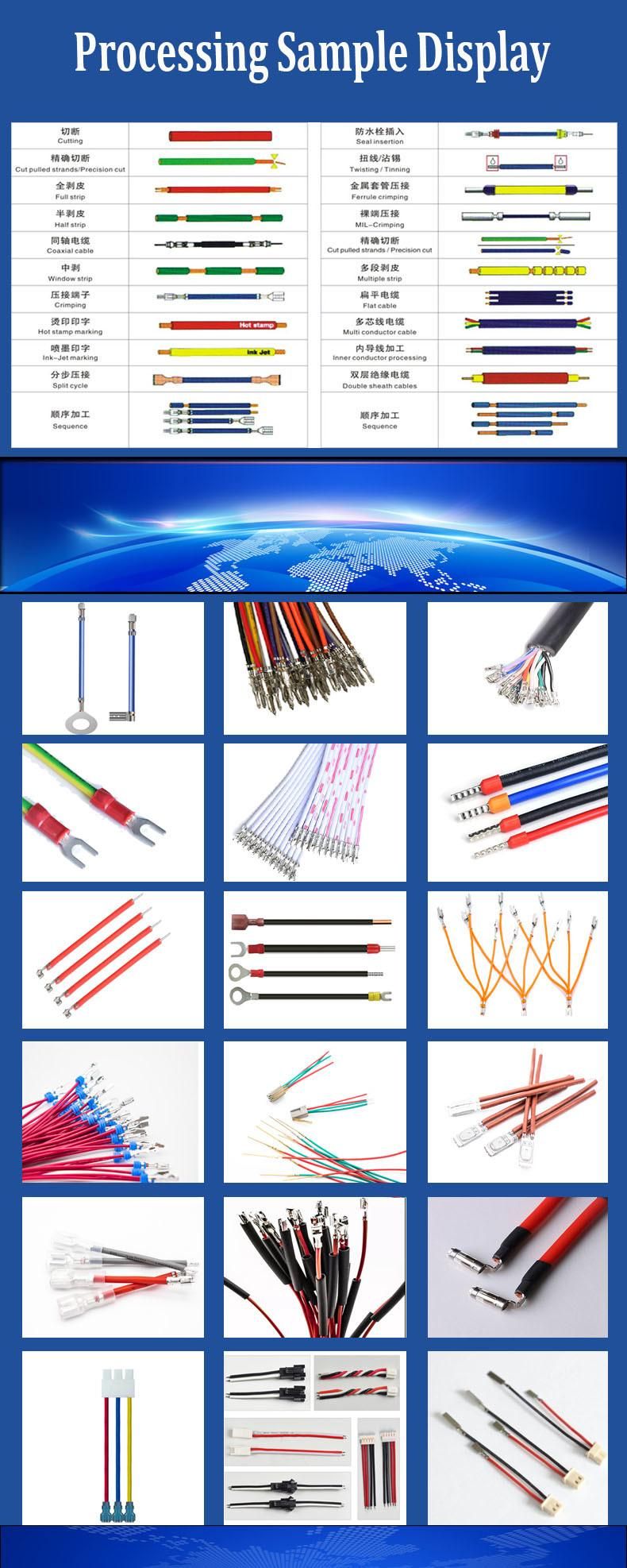 AWG22- AWG30 Wire Strip Crimp One Side Tin Soldering and Terminal Connector Housing Insertion Machine