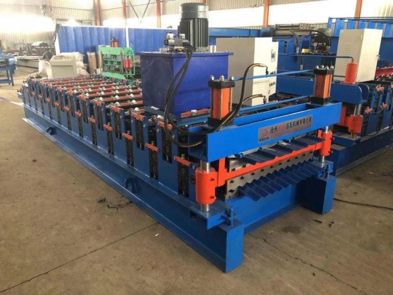 New Type Trapezoidal Sheet and Ibr Double Deck Roof Roll Forming Machine