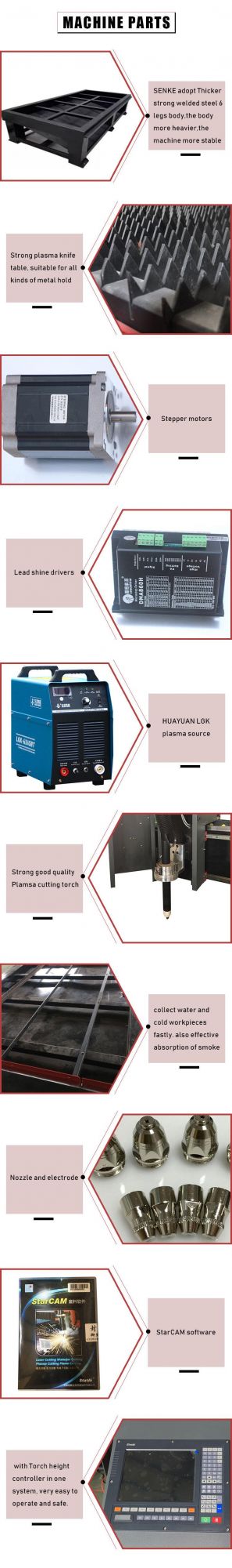 Metal CNC Plazma Cutters Iron Steel Aluminum Plasma Cutting Machines