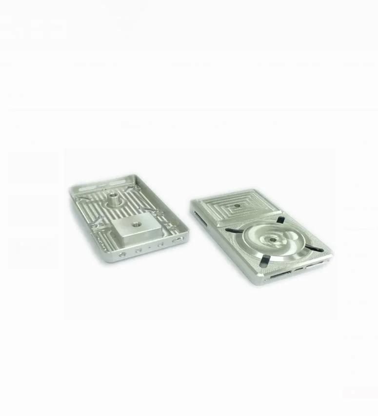 Precision OEM/ODM CNC Milling Machining Cellphone Car Phone Aluminum Body Parts with Silver and Black Anodizing