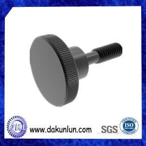 Precision Stainless Steel Black Oxided Flat Point Knurled Thumb Screw