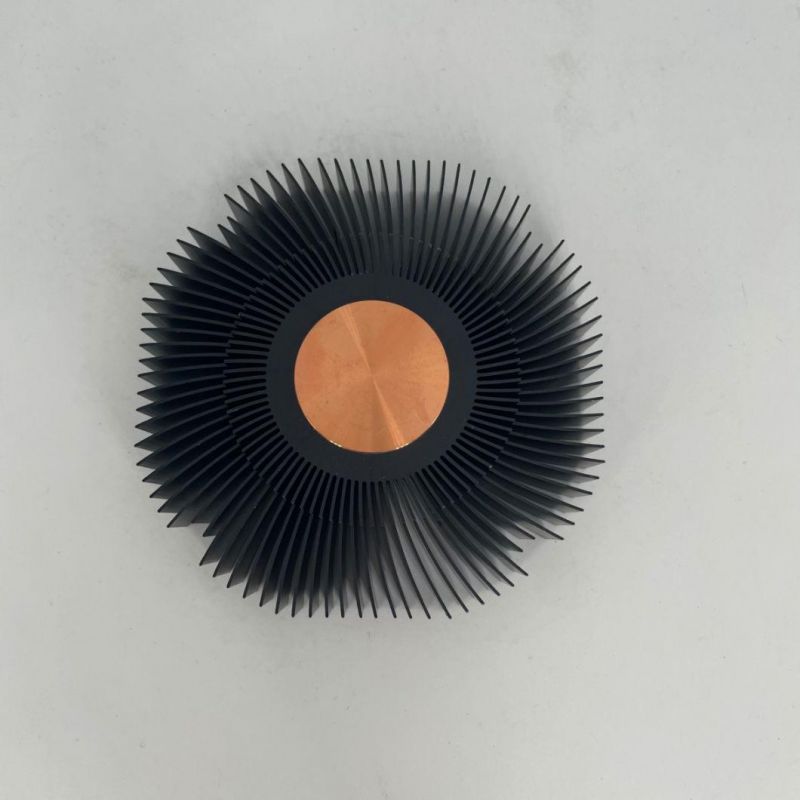 30*30*15 Heat Sink CNC Aluminum Extrusion Sun Flower Plug Copper