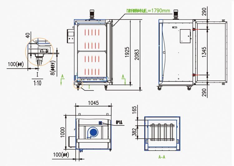 Small Cheap Box Type Electric Powder Coating Curing Oven