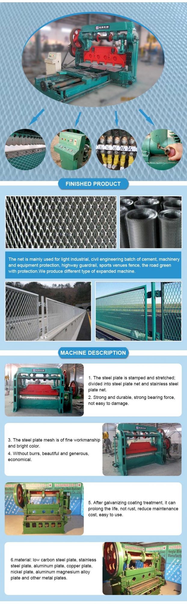 Expanded Plate Mesh Machine/Metal Stair Step Tread Machine