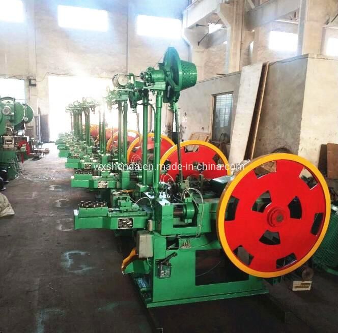 China Fully Automatic Umbrella Roofing Nail Cap Making Machines