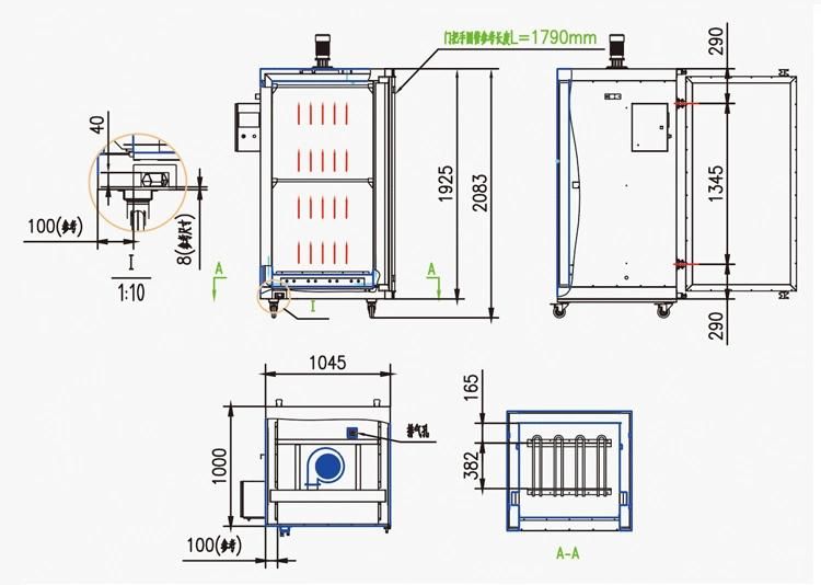 Colo-1688 Electric Powder Coating Curing Oven for Wheel