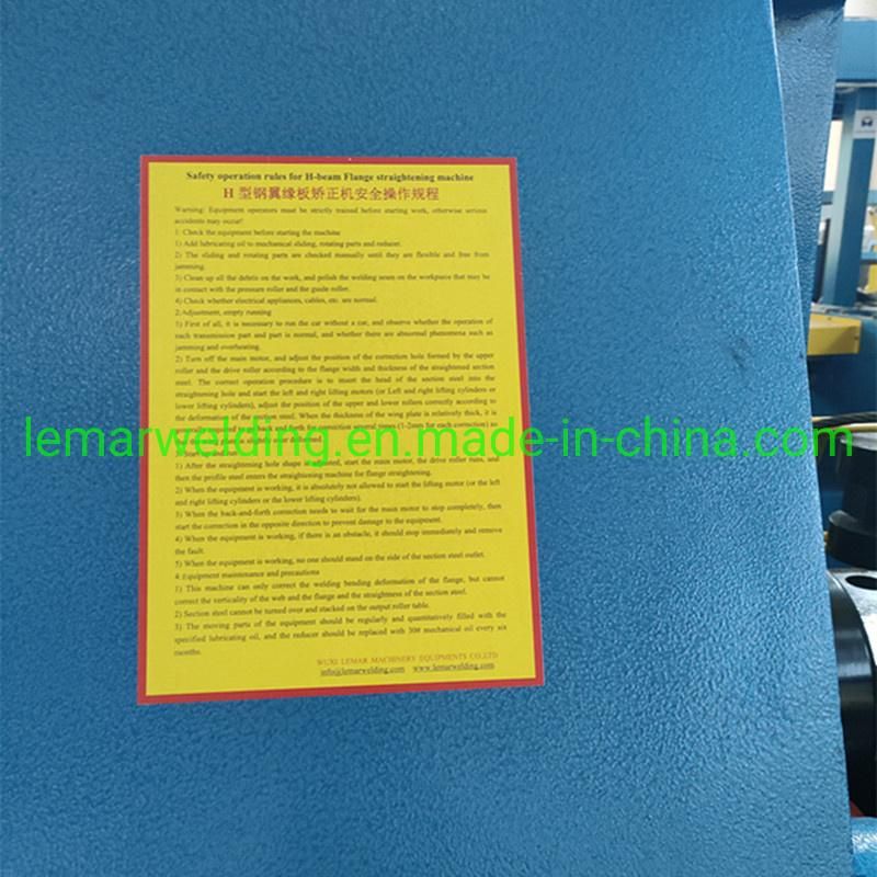 40mm Thickness Beam Steel Structure Flange Hydraulic Straightening Machine