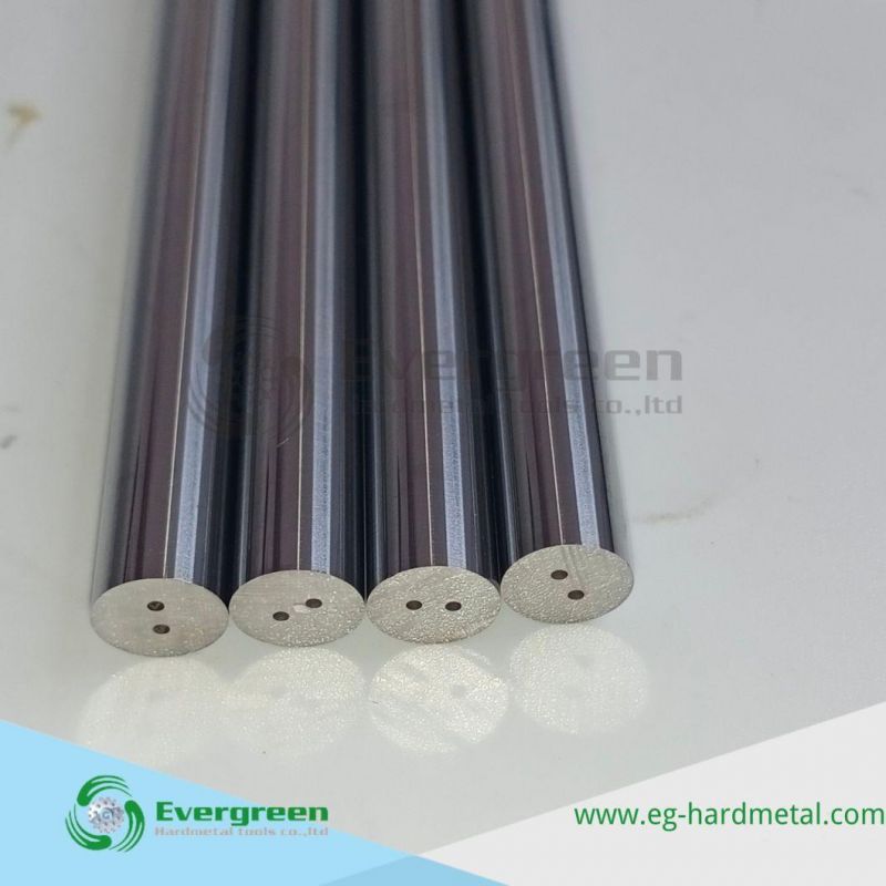 Cemented Ground Carbide Rods with Two Straight Coolant Holes