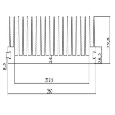 High Power Aluminum Heat Sink for Apf and Svg and Electronics and Inverter and Radio Communications and Welding Equipment