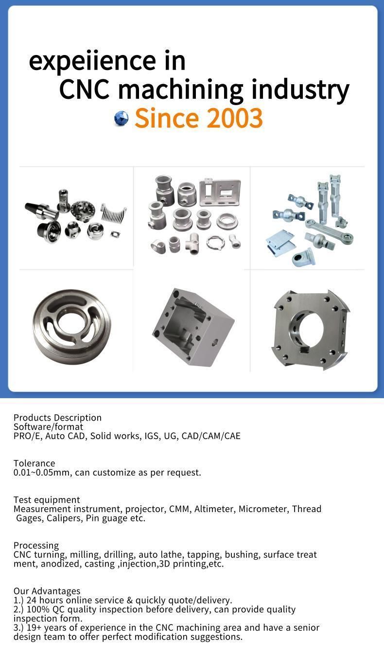 High Precision Aluminum CNC Machined Parts for All Equipment