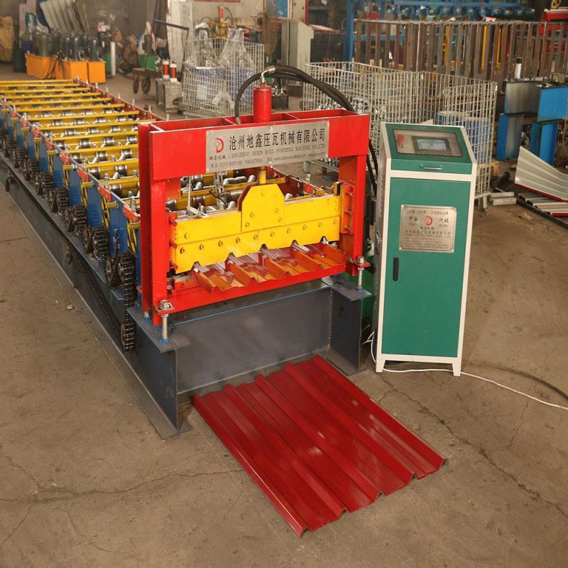 Trapezoidal Roof Tile Steel Sheet Roll Forming Making Machine