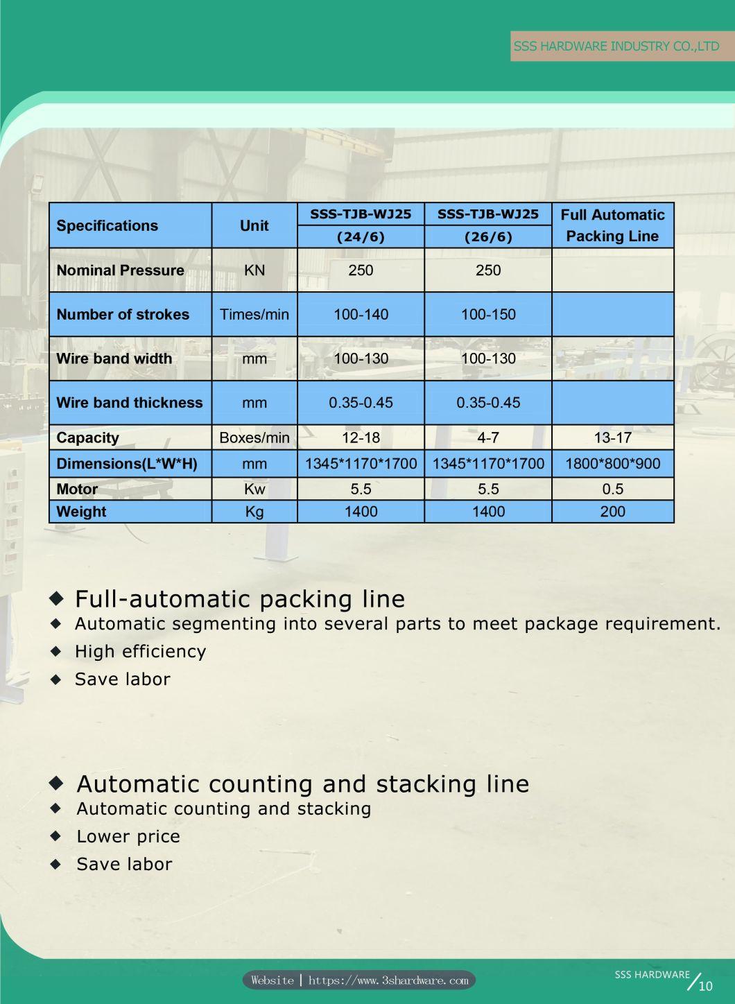 Staple Pin Making Machine with Packing Machine