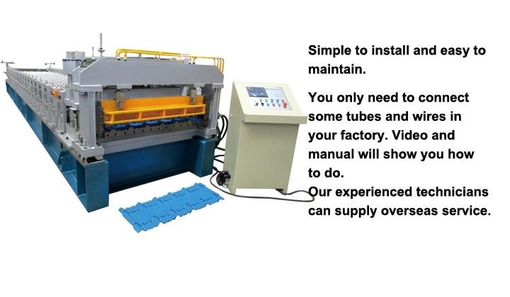 Mitsubishi PLC Roof Tile Roll Forming Machine