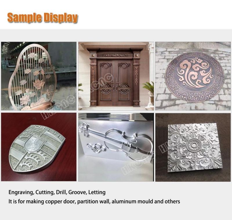 1225 Soft Metal CNC Router CNC Engraving Machine for Copper Door, Aluminum
