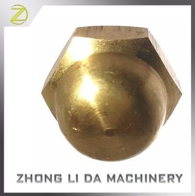 Plain Finish Solid Brass Bolt Brass Hex Cap Nuts