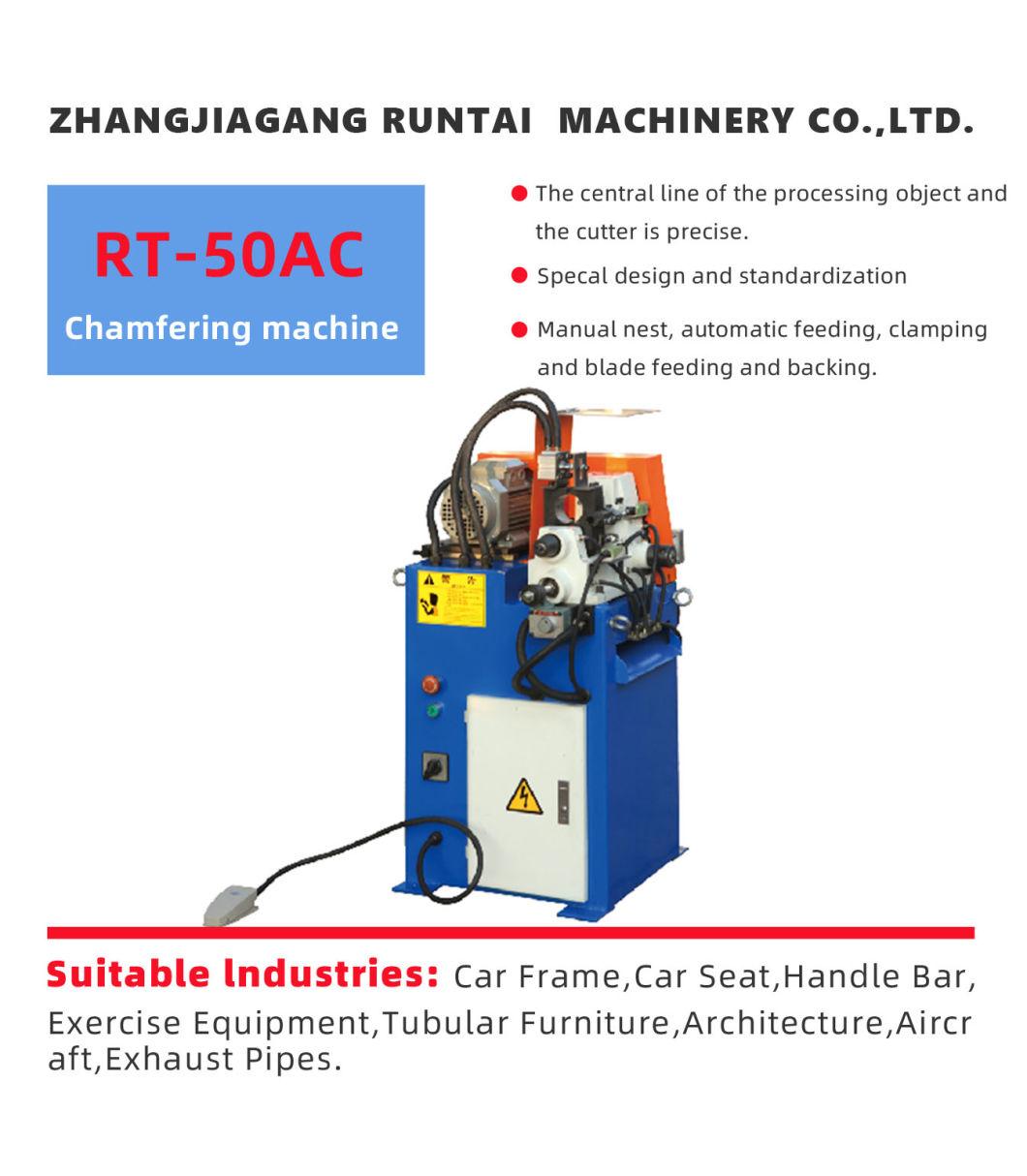 Rt-50AC Pneumatic Chamfering Machine for Chamfering Bar Deburring Machine