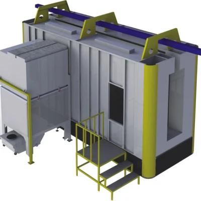 Convenient and Quick Auto Powder Painting Booth with Conveyor