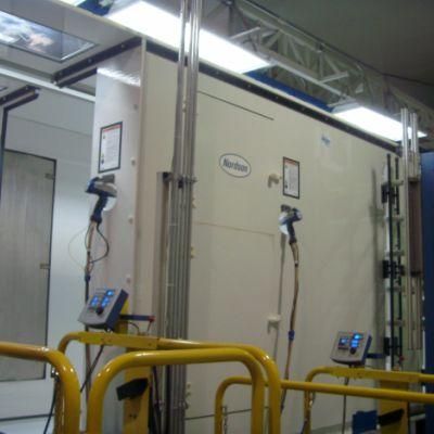 China New Steel Auto Powder Coating Spray Booth for Racking &amp; Shelf