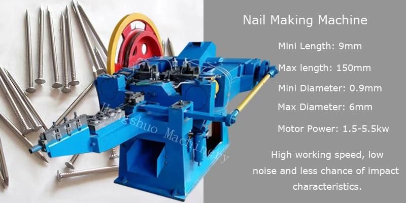 High Speed Nail Making Machine to Make Nails/Wire Steel Iron Nail Machine