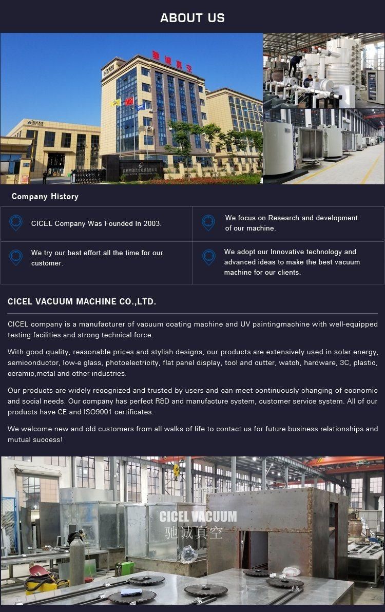 Cicel Vacuum Coating Equipment/Glass Mirror Vacuum Metalizing Machine