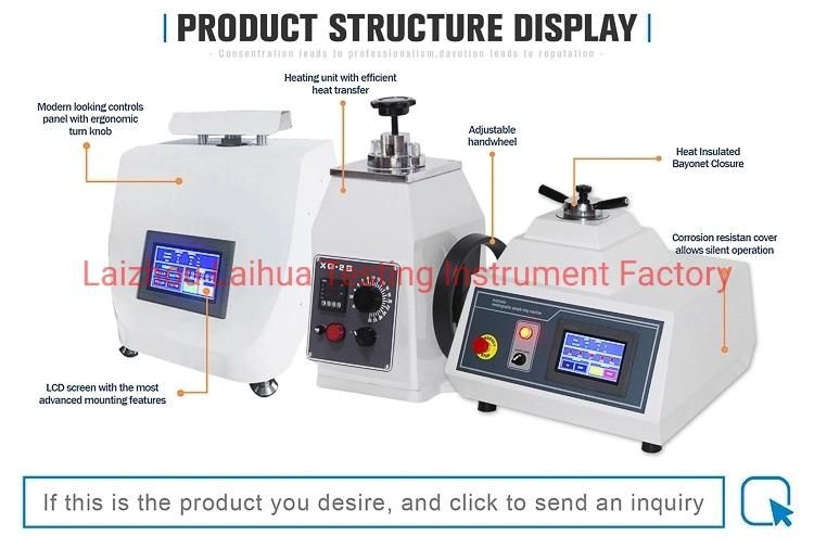 High Technology Water-Cooling Metallurgical Sample Hot Mounting Press