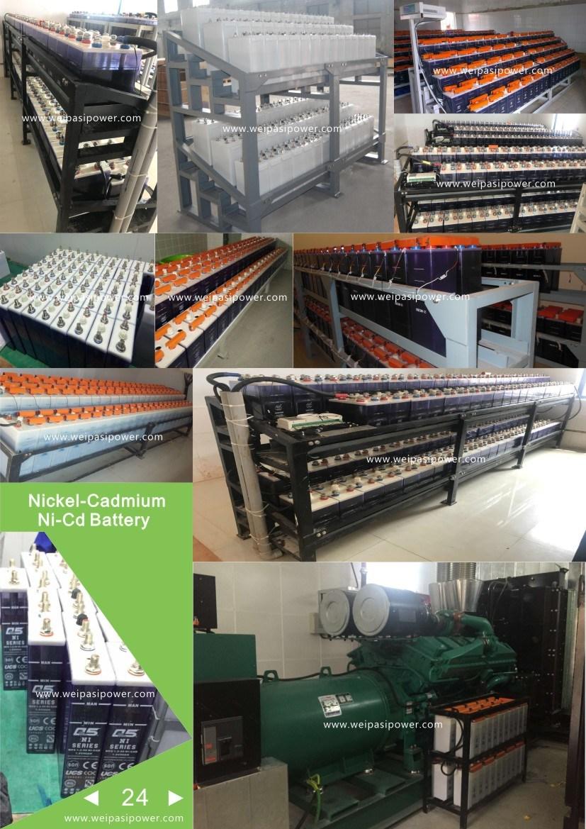 1.2V10~1200AH, 24V 36V 48V 60V 72V 110V 220V 380V Nickel Cadmium Ni-CD CAD NC DC Battery Bank Range Railway Power Plant Utility Substation Station