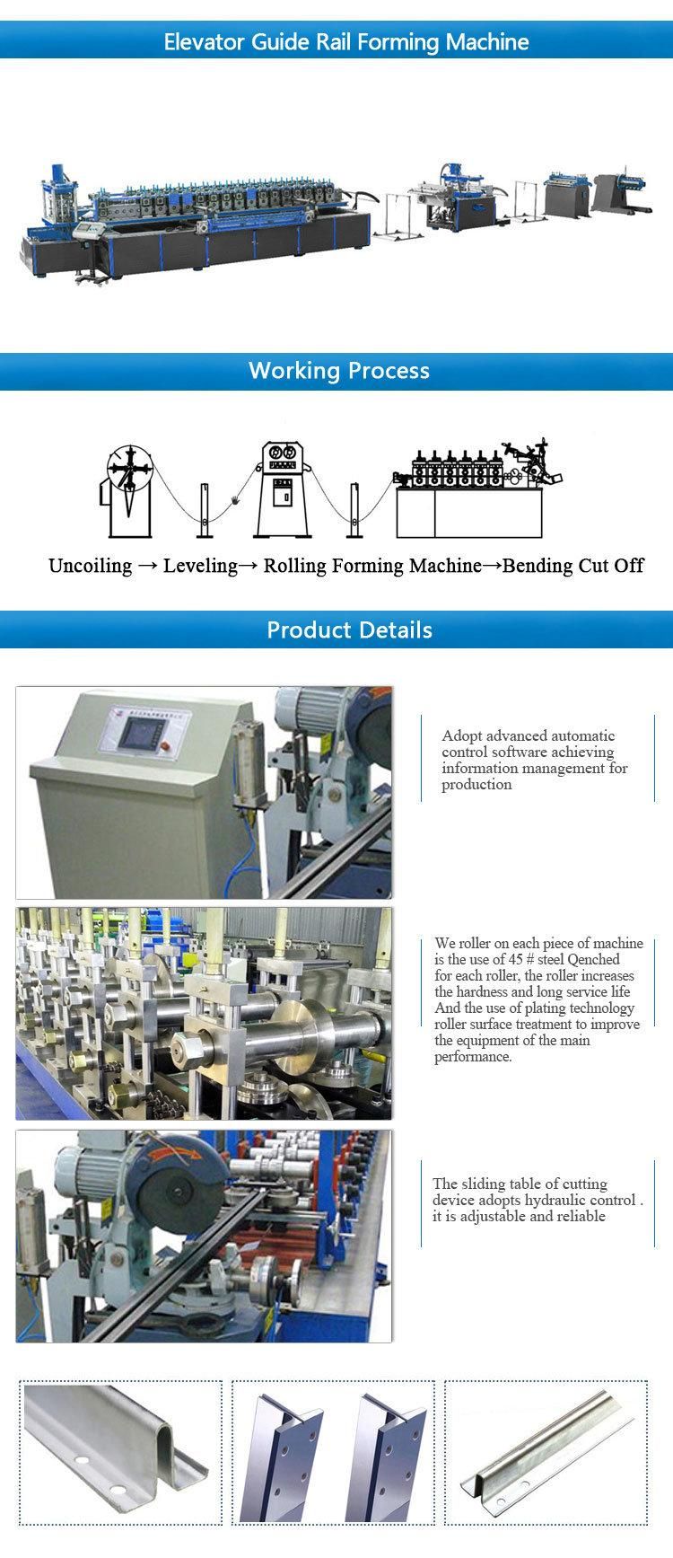 PLC Control Automatic Elevator Guide Rail CNC Roll Forming Machine