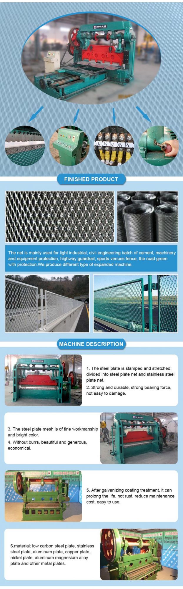 Fast Working High Efficiency Automatic Expanded Metal Sheet Mesh Machine