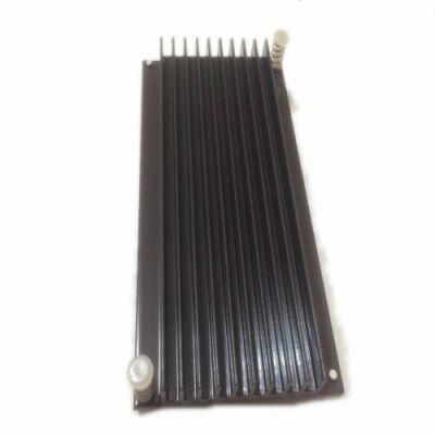 Ceramic Powder Coating Aluminum Extrusion Heat Sinks with Nylon Push Pin for Set Top Box PCB Board Thermal Solution