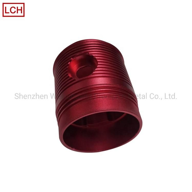 CNC Turning Machining Anodized Red Parts
