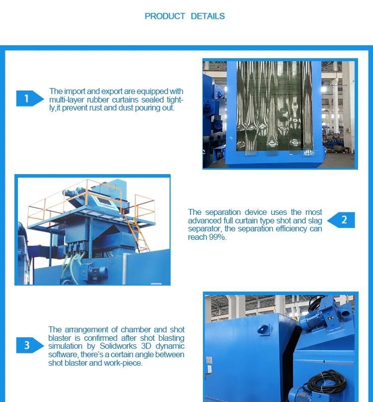 H Beam Shot Blasting Machine for Steel Structure and Plate